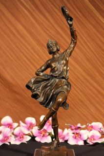   Lady Dancer Bronze Statue Bruno Zach Sculpture Figurine Lrge ON SALE