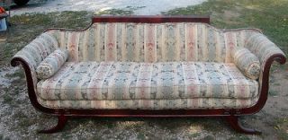 Antique Empire Duncan Phyfe Style Sofa Mahogany GC  Pick up or We Can 