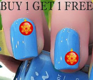 20 bulbs Christmas Xmas Nail Art Stickers Water Transfers Decals Wraps 