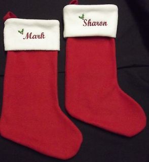 Personalized Christmas Stockings Monogrammed Red Stocking with Name