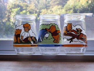   THE POOH Cups Welchs Jelly Glass CHRISTOPHER ROBIN EEYORE TIGGER