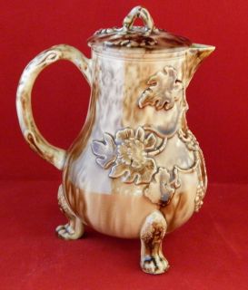 Antique English Creamware tortoise glazed Whieldon type milk jug and 