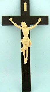 NEW 8 Moulded Wood tone Crucifix Catholic Crucifix Cross School Bulk 
