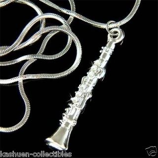 Swarovski Crystal ~Clarinet Woodwind Instrument Music Musical 