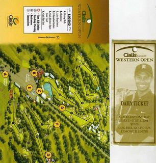 2004 Cialis Western Open + Map PGA Golf Stephen Ames Win Tiger Woods 