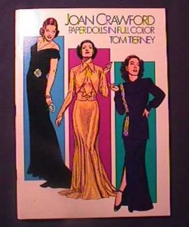 Tom Tierney Paper Doll Books Joan Crawford Clark Gable color uncut