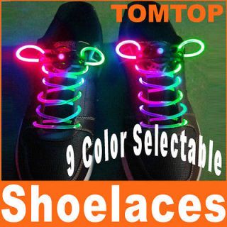 LED Light Up Shoe Shoelaces Flash Glow Stick shoestring