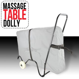 New Massage Table Portable Folding Trolley Rolling Cart Dolly Carrier