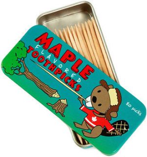 Maple Flavored Toothpicks in Tin   80 Unmistakable Flavor without the 