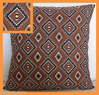   Native American Indian Aztec Stripe Red cotton fabric cushion cover