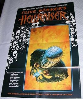 CLIVE BARKERS HELLRAISER POSTER 2 Lament Boxes 1988 EPIC COMICS