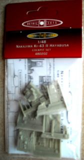   48 #480202 Nakajima Ki 43 II Hayabusa Cockpit Set for Hasegaea Kit