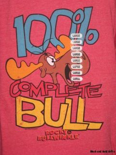 Large Graphic Tee Tshirt Red 100% Complete Bull Shirt