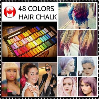 Temporary Color Hair Dye Chalk Pastel 48 Color DIY Salon Kit Xmas 