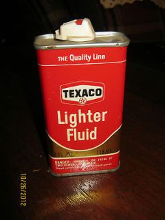 Texaco Motor Oil Company Vintage Tin Litho Lighter Fluid Can/Dispenser 