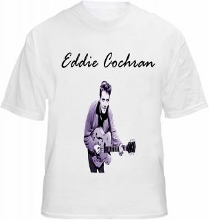 Eddie Cochran T shirt Live Guitar Rock Legend Tee