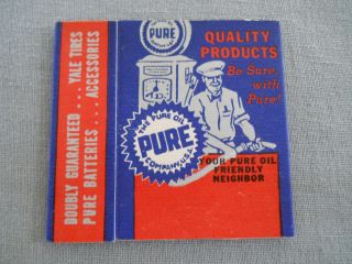 Vintage PURE OIL COMPANY TIOLENE Pac Jac Cigarette & Matchbook Holder 