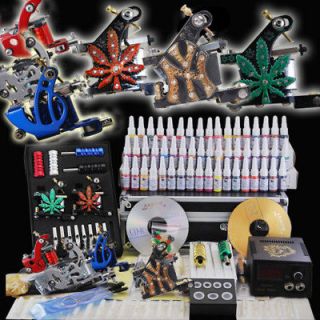 Complete Tattoo Kit 6 Machine Guns 54 Ink Set Equipment