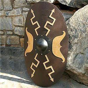 ROMAN Warrior SCUTUM Oval SHIELD w/ Leather Lining NEW