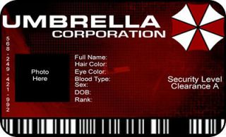 Umbrella Corporation Costume ID Card ComicCon Costume