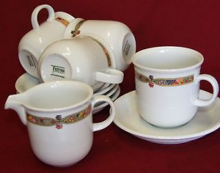   THOMAS Rosenthal TREND Floria Flowers Germany Coffee Cups + Creamer