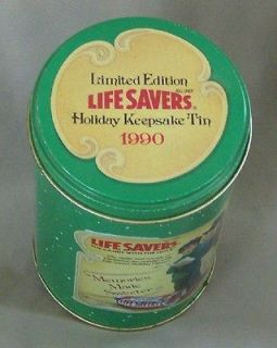 COLLECTIBLE 1990 LIMITED EDITION LIFESAVERS HOLIDAY KEEPSAKE TIN GOOD 