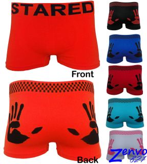 Neon Mens Pants Brief Boxer Shorts Underwear Hand Print Boxers Size S 