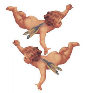 Cherubs 25 Baby Angels Golden Wallpaper Cutout Decorate Angel Stickers 