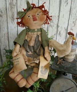 Primitive Pattern Annies Rooster adorable little Annie LOOK 