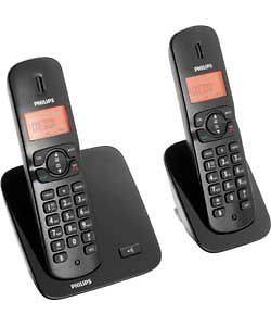 NEW PHILIPS CD170 DUO HOME OR OFFICE CORDLESS DECT PHONE SET   FREE PP