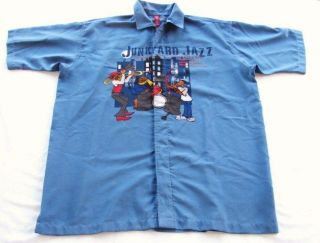  FUBU Fat Albert Jankyard Jazz Button Dress Shirt Size XL RARE