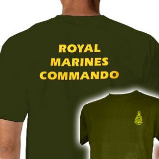 Royal Marines Commando Khaki T Shirt Mens ALL SIZES