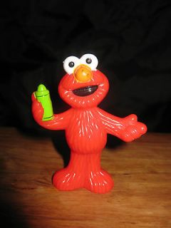 ELMO Character w/Crayons PVC Toy Figure Cake Topper Figure