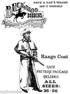 Cowboy Western Range Coat / Duster & Barn Coat Buckaroo Bobbins 