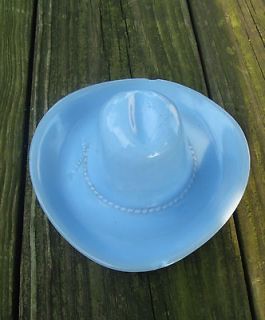 Vintage Blue Delphite Cowbo​y Hat Shaped Ashtray