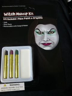 Witch Makeup Kit Face Paint & Crayons New