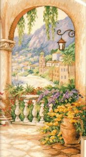 Dimensions Counted Cross Stitch kit 9 x 16 ~ TERRACE ARCH Sale 