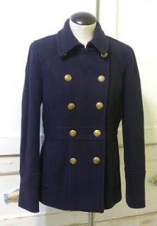Crew Stadium Cloth Peacoat 10 $245 Coat navy jacket