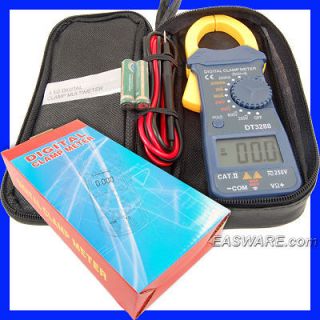 600A Digital Clamp MultiMeter Meter Amp Tester Zip Case