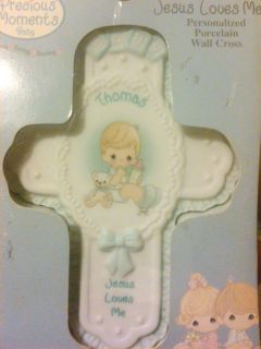   Box Precious Moments Porcelain Personalized Wall Cross various names