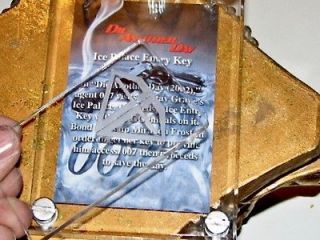 007 James Bond DAD Ice Palace Entry Key, With Plaque