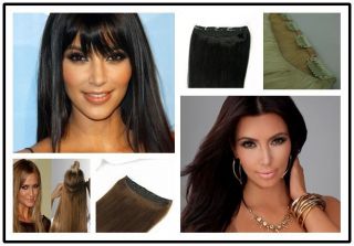 20 One Piece 5 Clips Clip in Cheap 100% Human Hair Extension in 100g