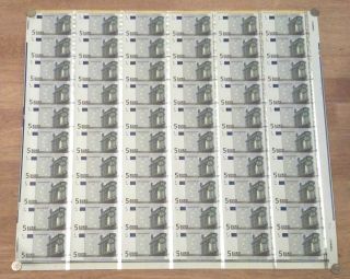   OF 60   € 5 EUROS BILLS NOTES MONEY CURRENCY UNC GEM GIFT **RARE