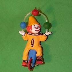 1999 Hallmark Crayola Crayon Clownin Around Clown Christmas Ornament 