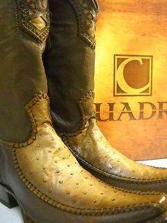 mens CUADRA OSTRICH COWBOY BOOT SAN CRISPIN STYLE *ALL SIZES 