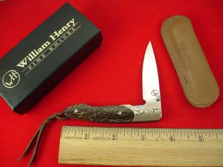 WILLIAM HENRY T10 BPM LANCET MOKUME & BLACK PALM LINER LOCK knife