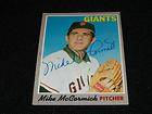 San Francisco Giants Mike McCormick Auto Signed 1970 Topps Card #337 