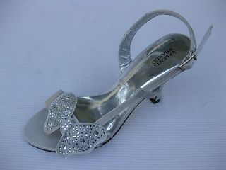 Valenti Franco Womens Shoes $59 Adora Butterfly Silver Satin Sandal 8 