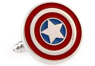   SILVER RED WHITE CAPTAIN AMERICA Steve Rogers WEDDING GROOM SHIELD DAD