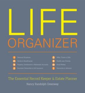 Life Organizer The Essential Record Keeper and Estate Planner by Nancy 